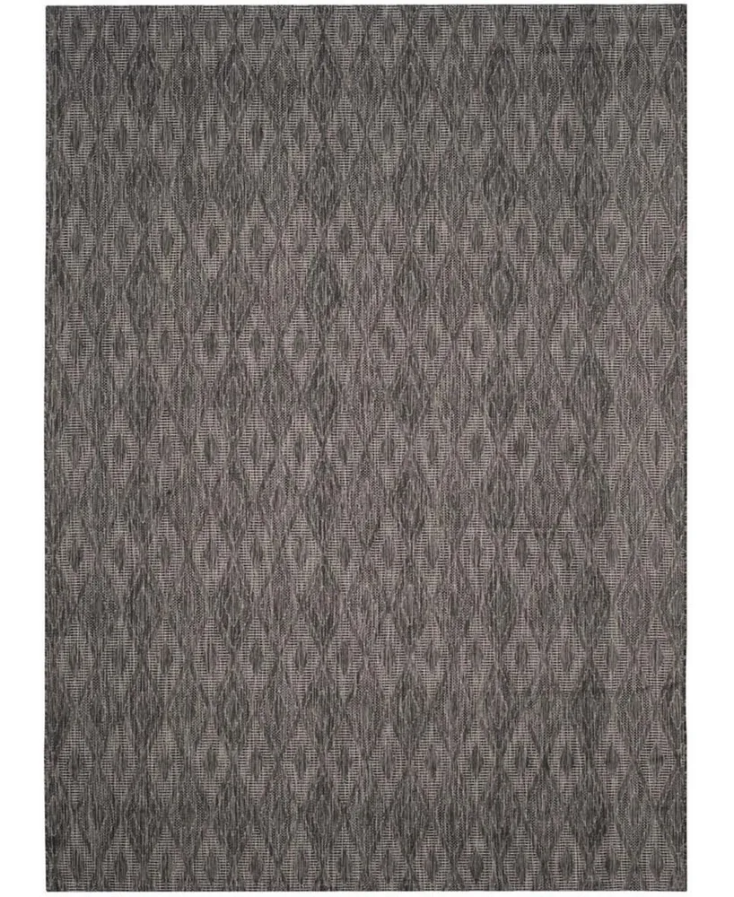  SAFAVIEH Courtyard Collection 9' Square Natural/Black