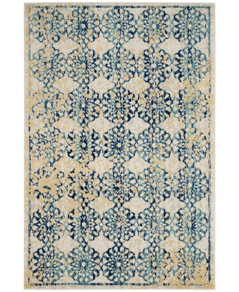 Safavieh Evoke EVK262 Ivory and Blue 10' x 14' Area Rug