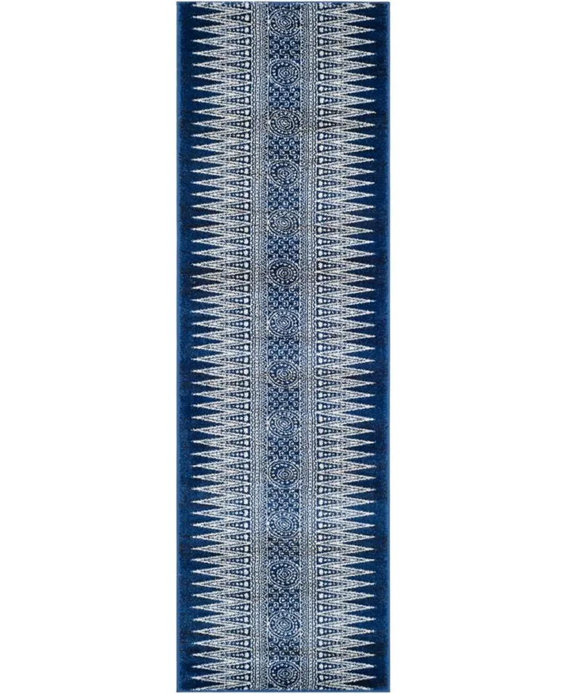 Safavieh Evoke EVK226 Royal and Ivory 2'2" x 7' Runner Area Rug