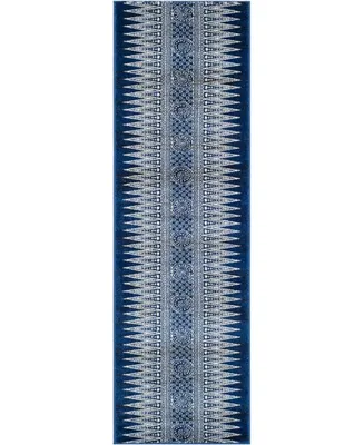 Safavieh Evoke EVK226 Royal and Ivory 2'2" x 7' Runner Area Rug