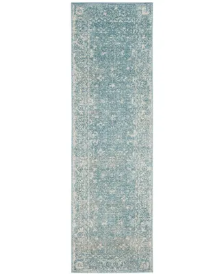 Safavieh Evoke EVK270 Light Blue and Ivory 2'2" x 9' Runner Area Rug