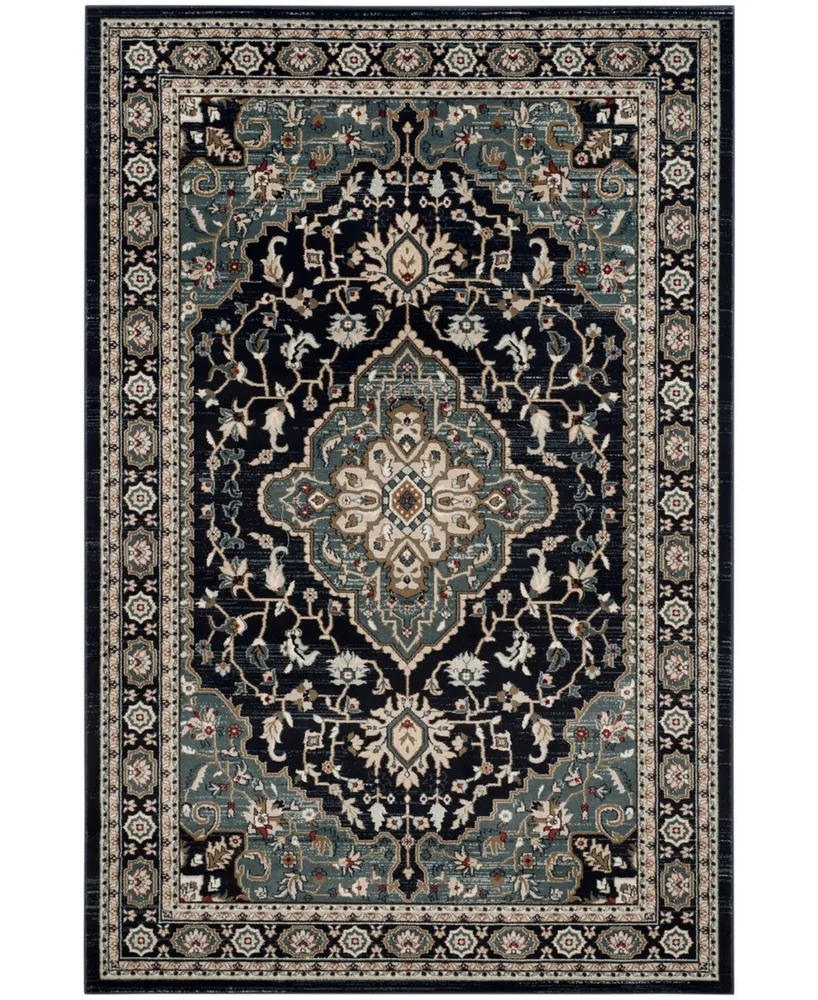 Safavieh Lyndhurst LNH338 Anthracite and Teal 8' x 10' Area Rug