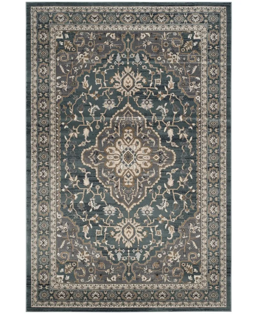 Safavieh Lyndhurst LNH338 Teal and Gray 8' x 10' Area Rug