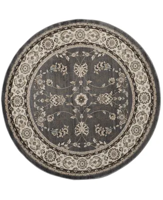 Safavieh Lyndhurst LNH340 Gray and Cream 7' x 7' Round Area Rug