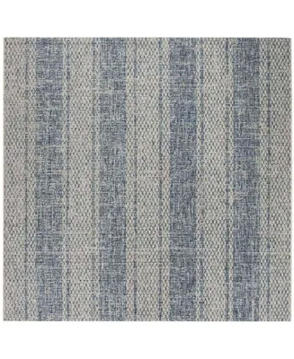 Safavieh Courtyard CY8736 Light Gray and 6'7" x 6'7" Sisal Weave Square Outdoor Area Rug