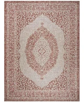 Safavieh Courtyard CY8751 Light Beige and Terracotta 8' x 11' Sisal Weave Outdoor Area Rug