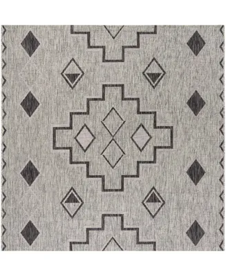 Safavieh Courtyard CY8533 Gray and Black 6'7" x 6'7" Square Outdoor Area Rug