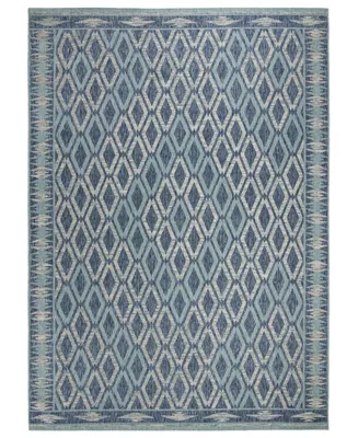 Safavieh Courtyard CY8531 Navy and Aqua 9' x 12' Outdoor Area Rug