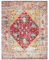 Safavieh Monaco MNC256 Fuchsia and Light Gray 9' x 12' Area Rug