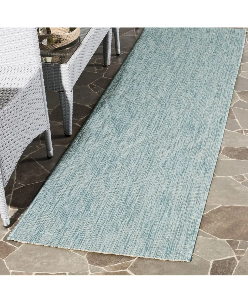 Safavieh Courtyard CY8522 Aqua 2'3" x 10' Sisal Weave Runner Outdoor Area Rug