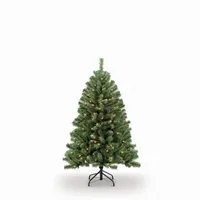 Puleo International 4.5 ft.Pre-Lit Noble Fir Artificial Christmas Tree with 250 Clear Ul listed Lights