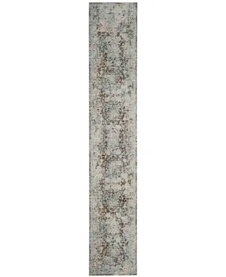 Safavieh Vintage Persian VTP417 Brown and Light Blue 2'2" x 10' Runner Area Rug