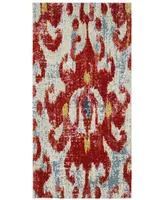 Safavieh Watercolor WTC622 Brick and Light Blue 2'7" x 5' Area Rug