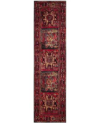 Safavieh Vintage Hamadan VTH213 Red and Multi 2'2" x 16' Runner Area Rug