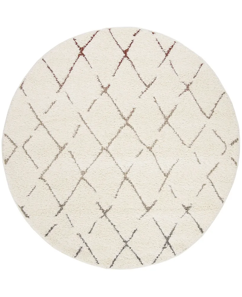 Safavieh Santorini SGG174 Cream and Multi 6'7" x 6'7" Round Area Rug