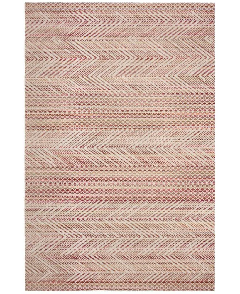 Safavieh Montage MTG181 Pink and Multi 5'1" x 7'6" Outdoor Area Rug