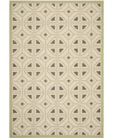 Safavieh Courtyard CY7017 Beige and Sweet Pea 6'7" x 9'6" Sisal Weave Outdoor Area Rug