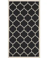 Safavieh Courtyard CY6914 Black and Beige 2'7" x 5' Sisal Weave Outdoor Area Rug