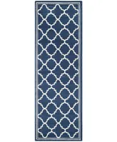 Safavieh Amherst AMT422 Navy and Beige 2'3" x 7' Runner Area Rug