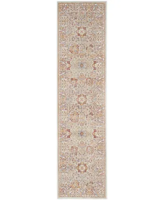 Safavieh Sevilla SEV810 Silver and Ivory 2'1" x 8' Area Rug