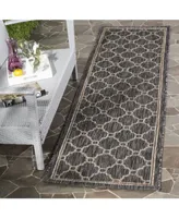 Safavieh Courtyard CY8471 Natural and Black 2'3" x 8' Runner Outdoor Area Rug