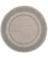 Safavieh Courtyard CY8477 Beige and 6'7" x 6'7" Round Outdoor Area Rug