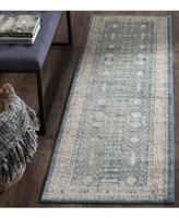 Safavieh Sofia SOF376 Blue and Beige 2'2" x 8' Runner Area Rug