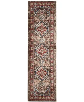 Safavieh Bijar BIJ621 Brown and Royal 2'3" x 8' Runner Area Rug