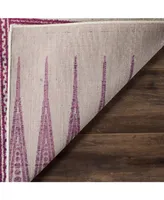 Safavieh Evoke EVK226 Ivory and Fuchsia 5'1" x 7'6" Area Rug