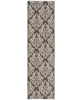 Safavieh Courtyard CY6930 Black and Creme 2'3" x 8' Runner Outdoor Area Rug