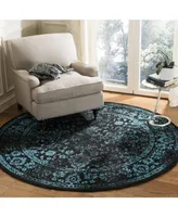 Safavieh Adirondack and Teal 6' x 6' Round Area Rug