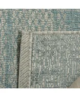 Safavieh Courtyard CY8736 Light Gray and Aqua 5'3" x 7'7" Sisal Weave Outdoor Area Rug