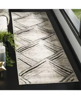 Safavieh Amsterdam Cream and Charcoal 2'3" x 8' Runner Outdoor Area Rug