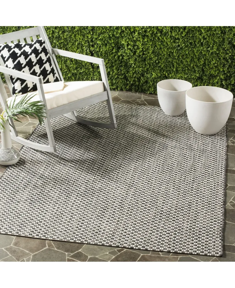 Safavieh Courtyard CY8653 Light and Light Gray 5'3" x 7'7" Sisal Weave Outdoor Area Rug