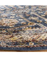 Safavieh Bijar BIJ653 Royal and Ivory 6'7" x 6'7" Round Rug