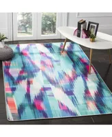 Safavieh Daytona DAY118 Turquoise and Fuchsia 5'1" x 7'6" Area Rug