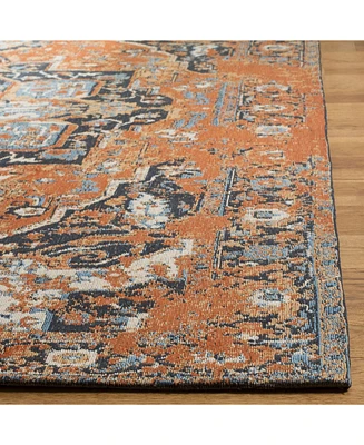 Safavieh Classic Vintage CLV112 Orange and Navy 5' x 8' Area Rug