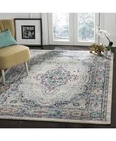 Safavieh Madison MAD926 Light Gray and Fuchsia 5'3" x 7'6" Area Rug