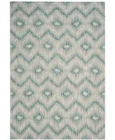 Safavieh Courtyard CY8463 Gray and Blue 5'3" x 7'7" Outdoor Area Rug