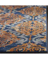 Safavieh Evoke EVK230 Blue and Orange 5'1" x 7'6" Area Rug