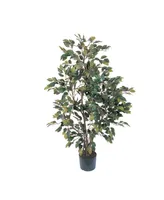 Nearly Natural 4' Ficus Faux Silk Tree