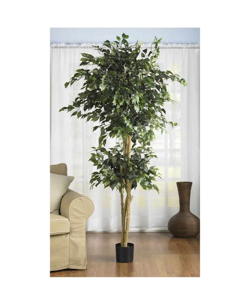 Nearly Natural 6' Double Ball Ficus Faux Silk Tree