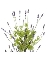 Nearly Natural 4' Lavender Topiary Faux Silk Tree