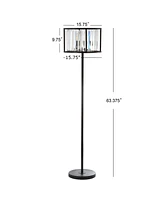 Jonathan Y Bevin Metal/Crystal Led Floor Lamp