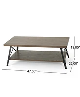 Camaran Industrial Faux Wood Coffee Table