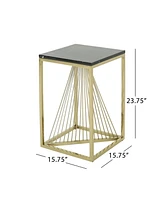 Arvid Modern Faux Marble Accent Table