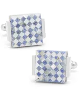 Floating Mother of Pearl Checkered Cufflinks