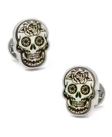Day of the Dead Skull White Mother of Pearl Cufflinks