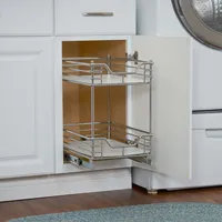 Household Essentials Design Trend Glidez 11.5" Standard Depth 2-Tier Double Basket Sliding Under Cabinet Organizer