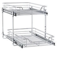 Household Essentials Glidez Dual Slide 2-Tier Sliding Cabinet Organizer